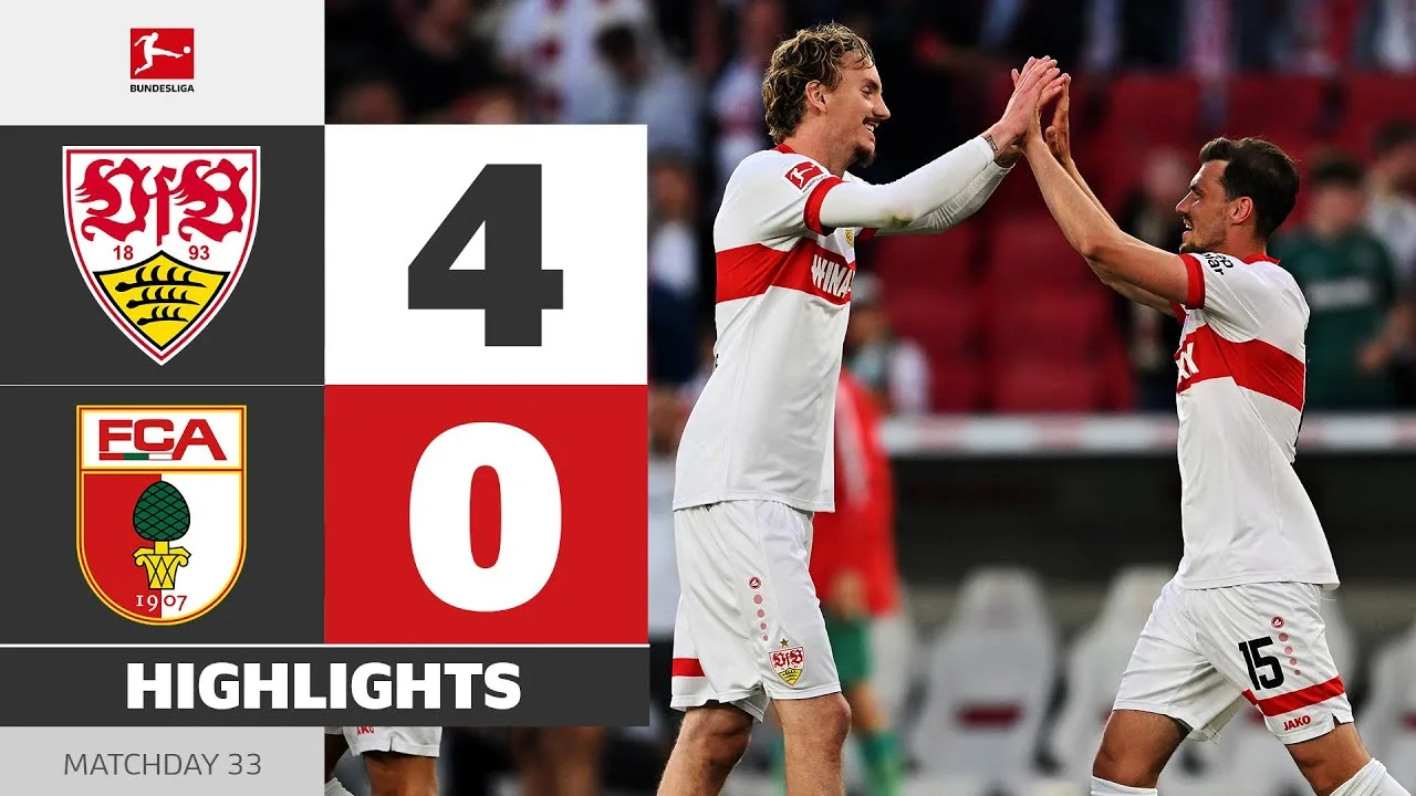 Grande victoire! | VFB Stuttgart – FC Augsburg | Faits saillants | Matchday 33 – Bundesliga 24/25