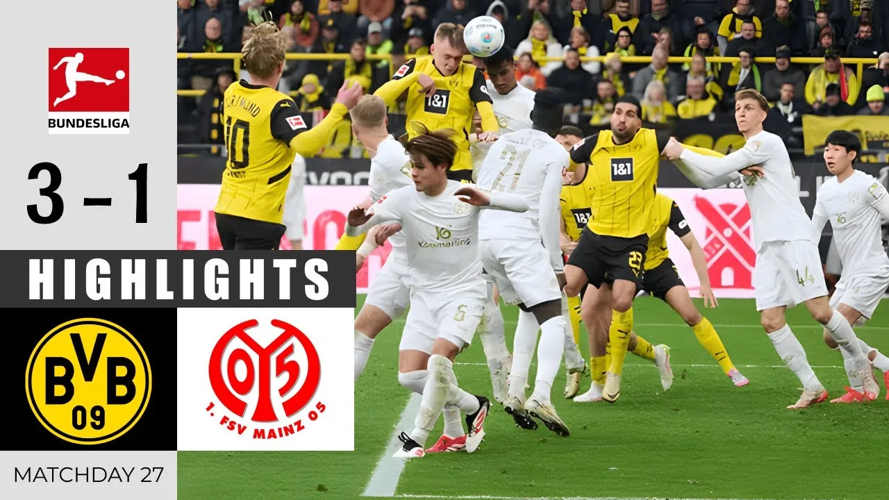 Borussia Dortmund contre Mayin 05 (3 – 1) | Faits saillants et objectifs | Bundesliga 2024/25