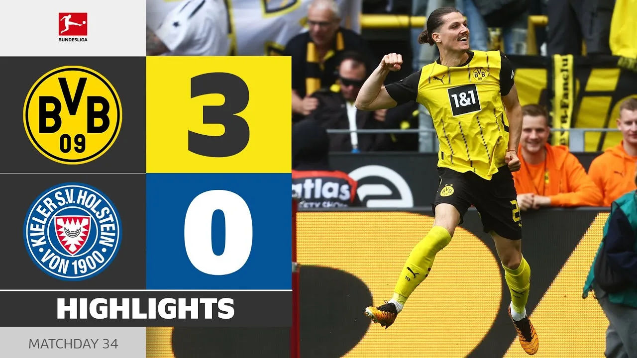 Ligue des champions! | Borussia Dortmund – Holstein Kiel | Faits saillants | Matchday 34 – Bundesliga 24/25
