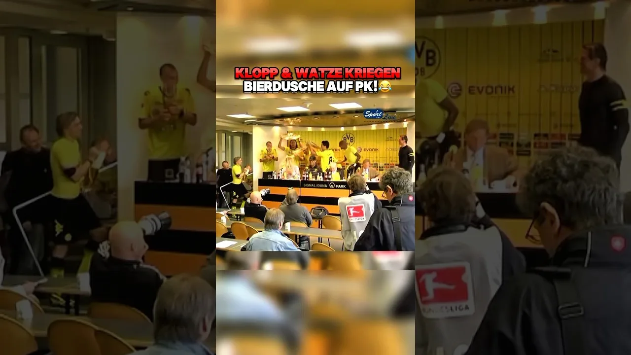 Die nasseste Pressekonferenz aller Zeiten!😂 #bundesliga #football #bvb