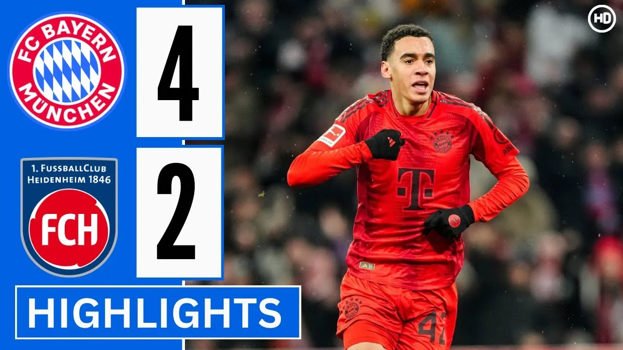 Bayern Munich vs Heidenheim (4-2) Faits saillants prolongés et tous les buts | Bundesliga | HD