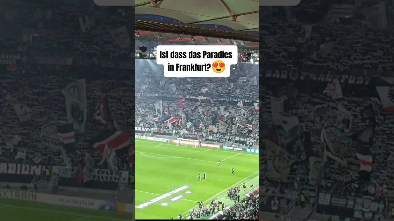 50 000 foulards noirs et blancs I Eintracht Fans de Frankfurt contre Amsterdam #ultras #Bundesliga #fussball