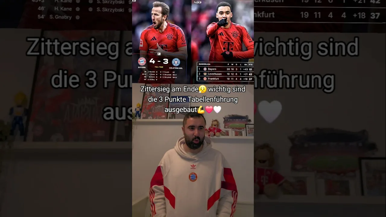 5 Minuten länger und Kiel hätte das Spiel gedreht.. #bundesliga #fcbayern #Kiel #fcbayern #miasanmia