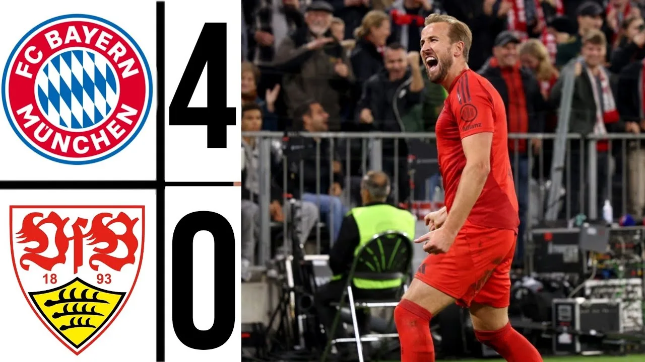 Bayern Munich contre Stuttgart | bayern stuttgart faits saillants étendus bundesliga | Tour du chapeau de Harry Kane