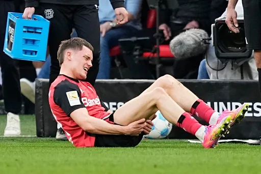 Florian Wirtz de Bayer Leverkusen à manquer plusieurs semaines avec une blessure au ligament de la cheville