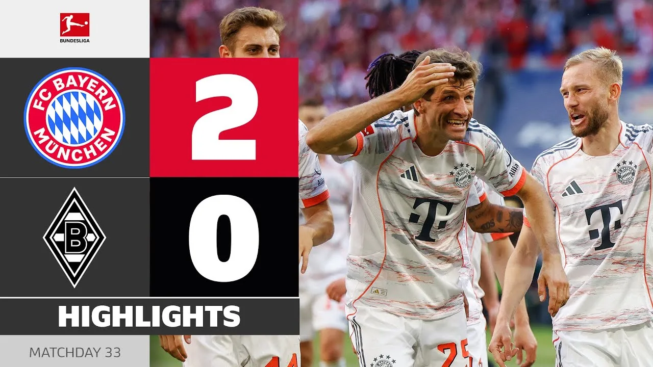 La dernière danse de Müller! | FC Bayern – Borussia M’gladbach | Faits saillants | Matchday 33 – Bundesliga 24/25