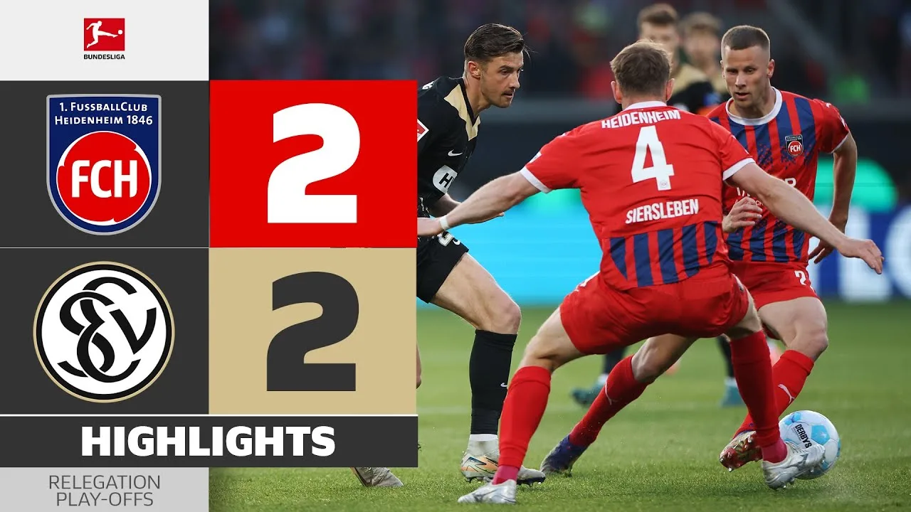 Tout se résume à la deuxième étape | Heidenheim – Sv Elversberg | Faits saillants | Play-offs de relégation