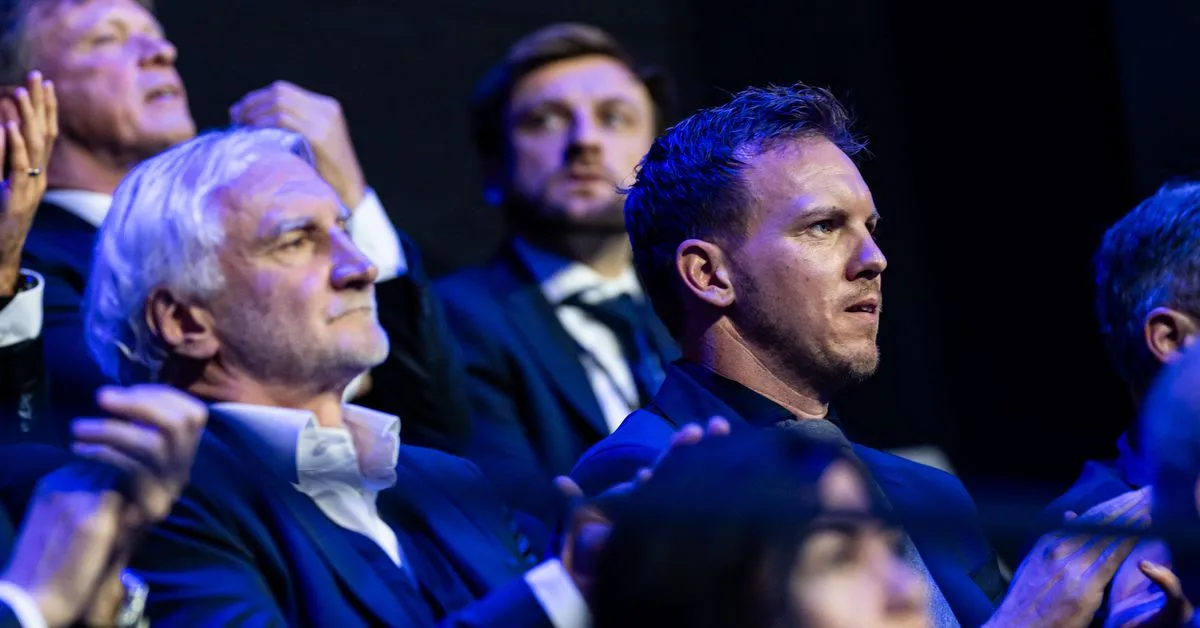 Rudi Völler et Julian Nagelsmann félicitent le Bayern Munich pour leur titre de Bundesliga