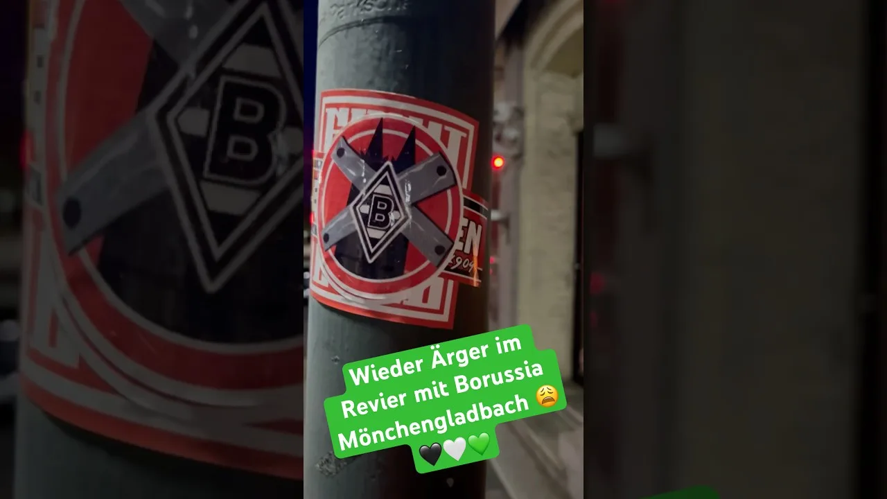 Ärger mit Borussia Mönchengladbach 🖤🤍💚 #kleben #effzeh #borussiamonchengladbach #bundesliga