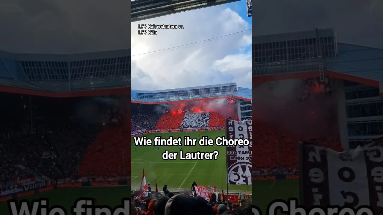 Choreo vom 1.FC Kaiserslautern gegen den 1.FC Köln #bundesliga #football #betze #Stadium #pyro #fans