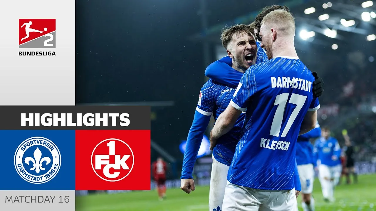 Grosse victoire à la maison ! | SV Darmstadt 98 – 1.FC Kaiserslautern 5-1 | Faits saillants | MD16 – Bundesliga 2