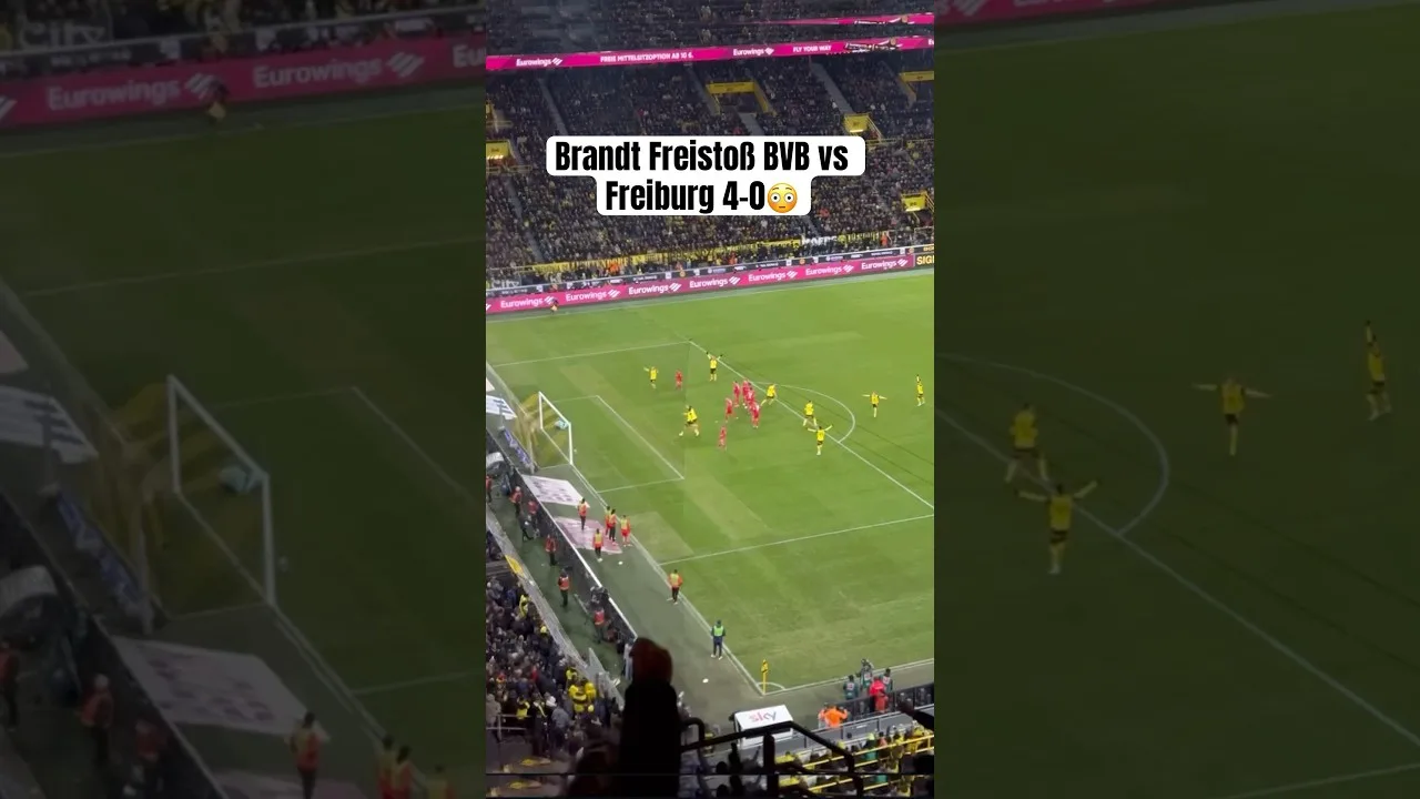 Borussia Dortmund contre SC Fribourg 4-0 et met en évidence les buts et le coup franc de Julian Brandt contre Fribourg