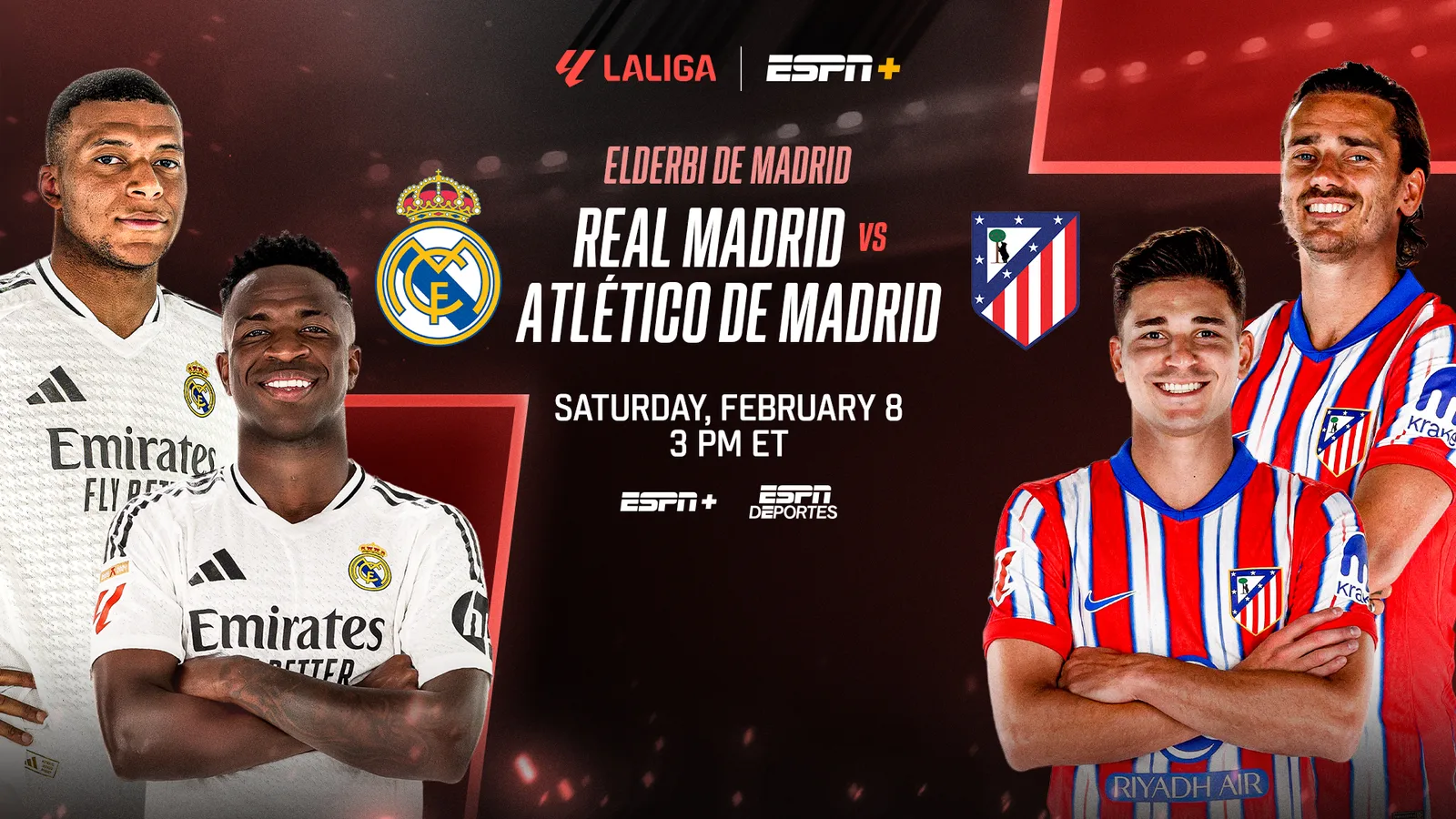Les deux meilleurs clubs de Laliga à Elderbi de Madrid, Bundesliga, FA Cup quatrième tour et plus sur les plates-formes ESPN ce week-end