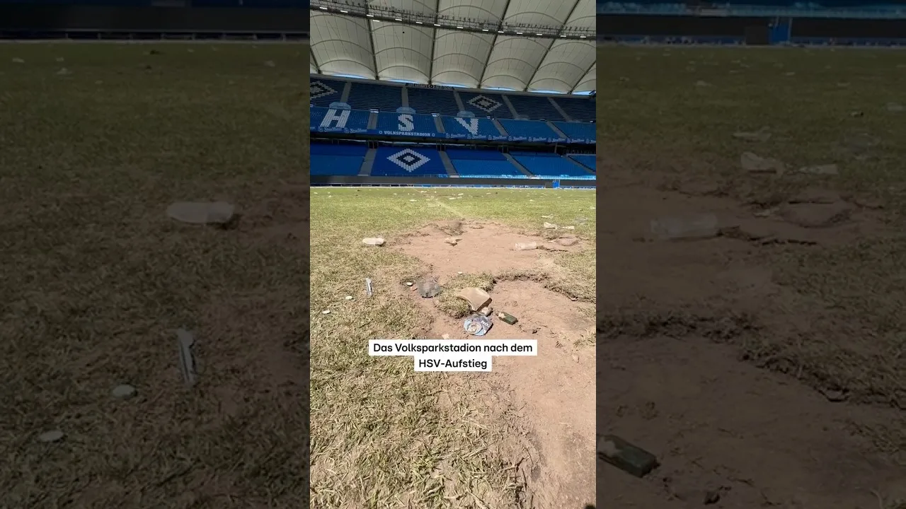 Après le week-end de promotion, le #Volksparkstadion ressemble plus à la SACER WACKEN … #HSV #BUNDESLIGA