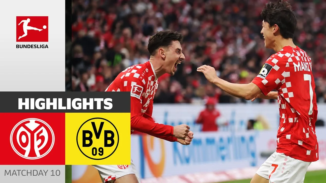 Mayence remporte une autre victoire contre le BVB ! | Mayence 05 – Borussia Dortmund 3-1 | Faits saillants | MD10 – Bundesliga