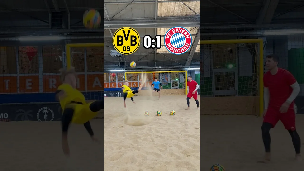 Der Klassiker 🤌🏽 ⚽️ #bundesliga #fussball #bvb #fcbayern #münchen #dortmund #beachsoccer #jako