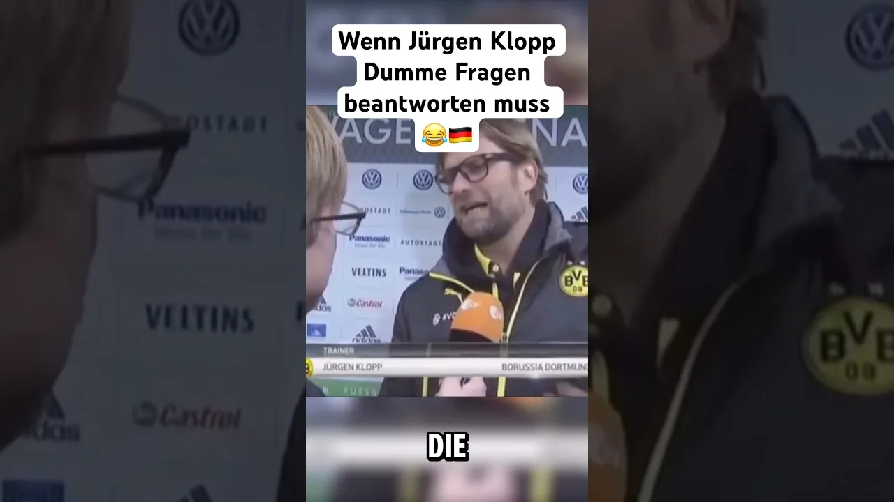 Wenn Jürgen Klopp Dumme Fragen beantworten muss 😂🇩🇪 #klopp #bundesliga #fussball #dfb #bvb