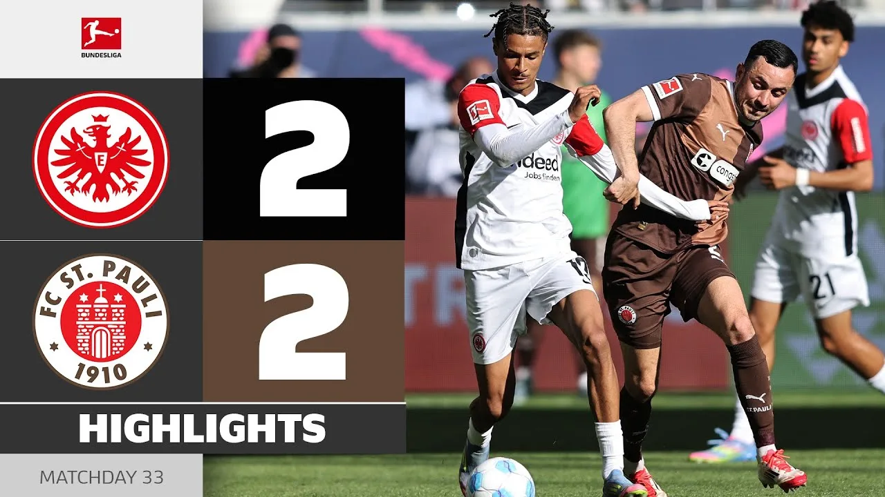 L’UCL de SGE espère le doute | Eintracht Frankfurt – St. Pauli | Faits saillants | MD 33 – Bundesliga 24/25