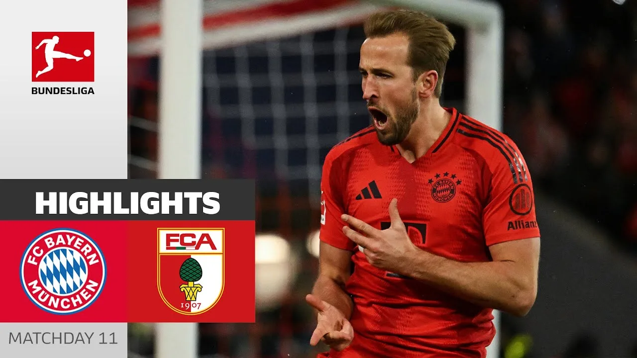 Tour du chapeau de Kane ENCORE | FC Bayern Munich – FC Augsbourg 3-0 | Faits saillants | MD11 – Bundesliga 2024/25
