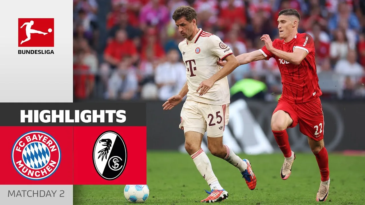 Le Bayern gagne à domicile ! | FC Bayern Munich – SC Fribourg 2-0 | Faits saillants | MD2 – Bundesliga 24/25