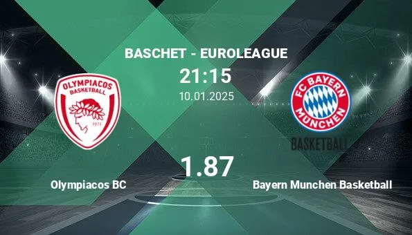 Olympiacos BC vs Bayern Munich Basketball, pronostics de paris…