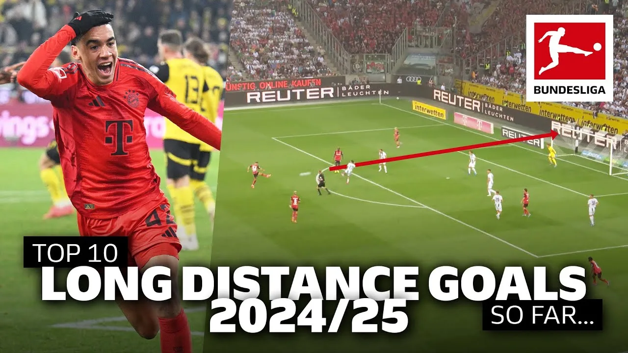 Xhaka, Musiala & Co. | Top 10 des buts longue distance 24/25 jusqu’à présent 😮‍💨