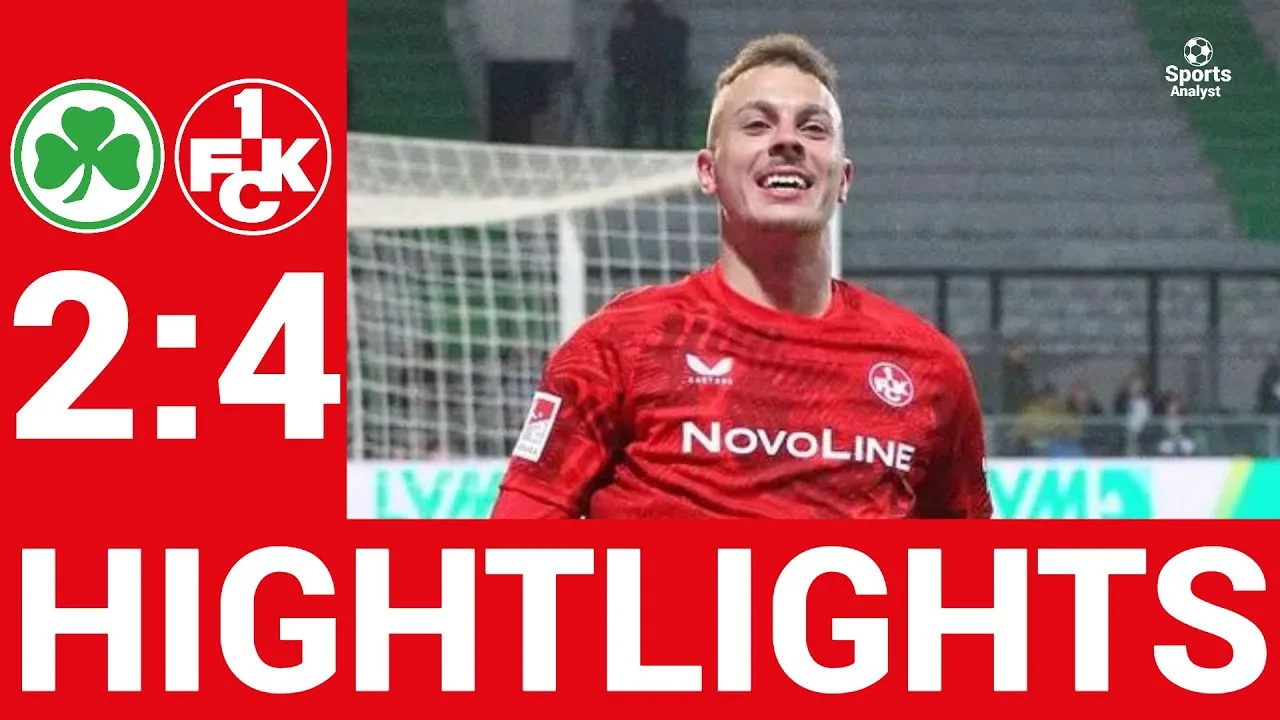 SPVGG GREUTHER FURTH – 1. FC KAISERSLAUTERN 2: 4 Hightlights, 2nd Bundesliga 2024-25 | Fürth fck