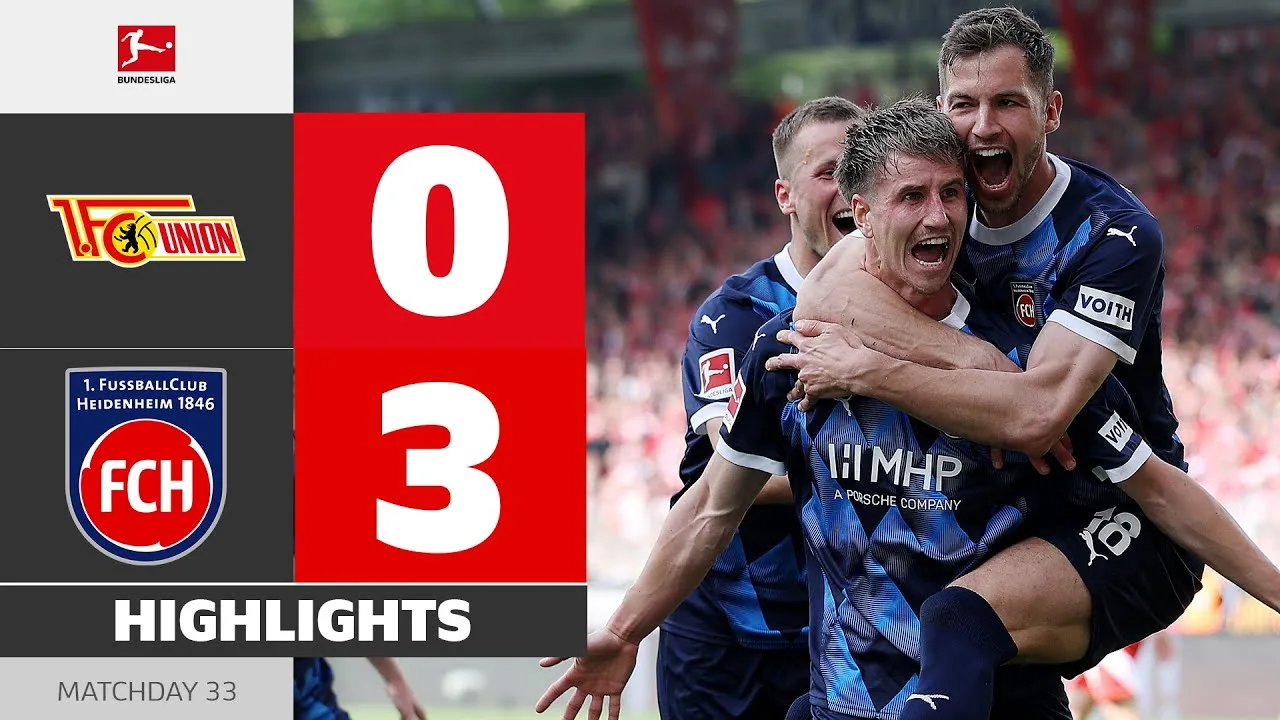 Irréel! Heidenheim peut-il encore y arriver? | Union Berlin – Heidenheim | Faits saillants | MD 33 – Bundesliga