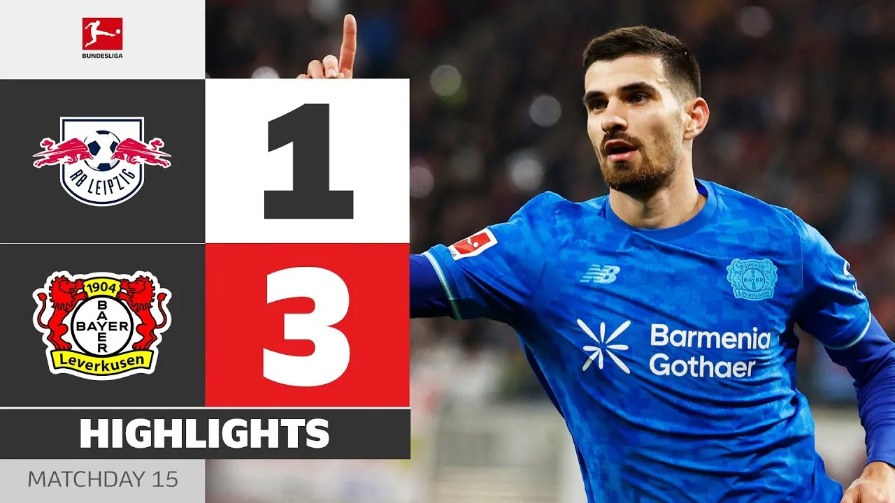 Bayer Leverkusen bat Leipzig et grimpe sur le podium en Bundesliga