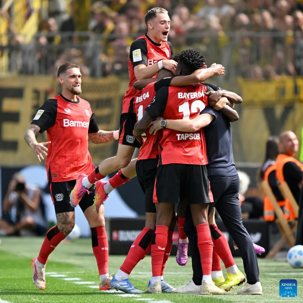 Bayer 04 Leverkusen vs Borussia Dortmund-Xinhua