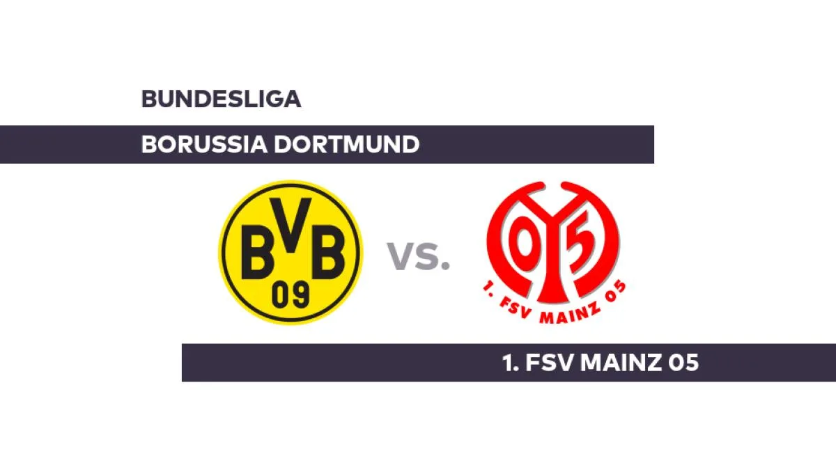 Borussia Dortmund – 1. FSV MAINZ 05: Topteam 1. FSV MAINZ 05 veut marquer – Bundesliga