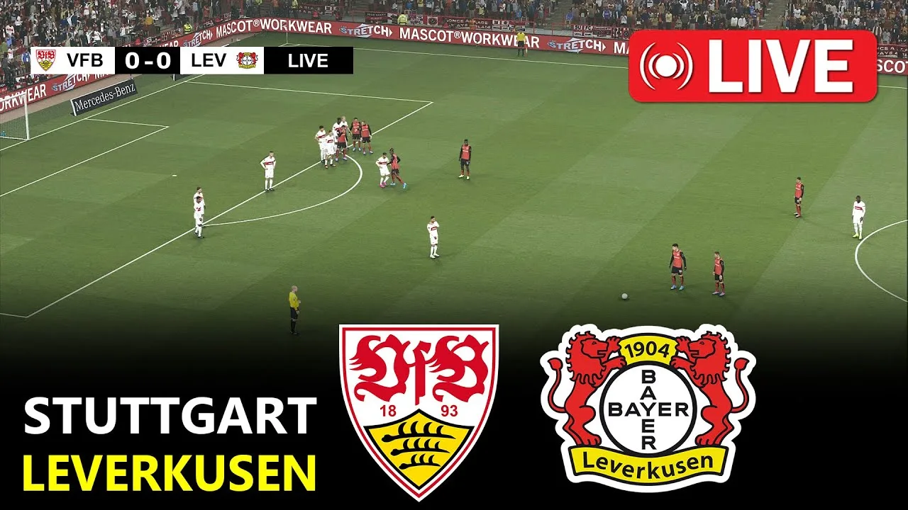 🔴Live: VFB Stuttgart contre Bayer Leverkusen | Bundesliga 2024/25 | Stream de match complet