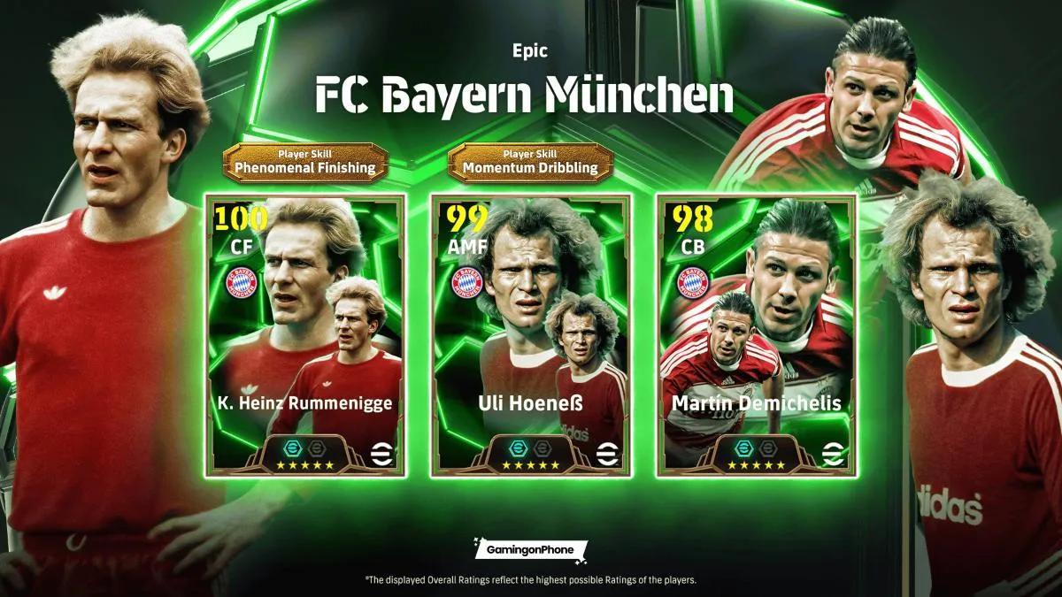Efootball 2025 Epic FC Bayern Munchen (Rummenigge, Hoeneß, Demichelis) Revue du pack
