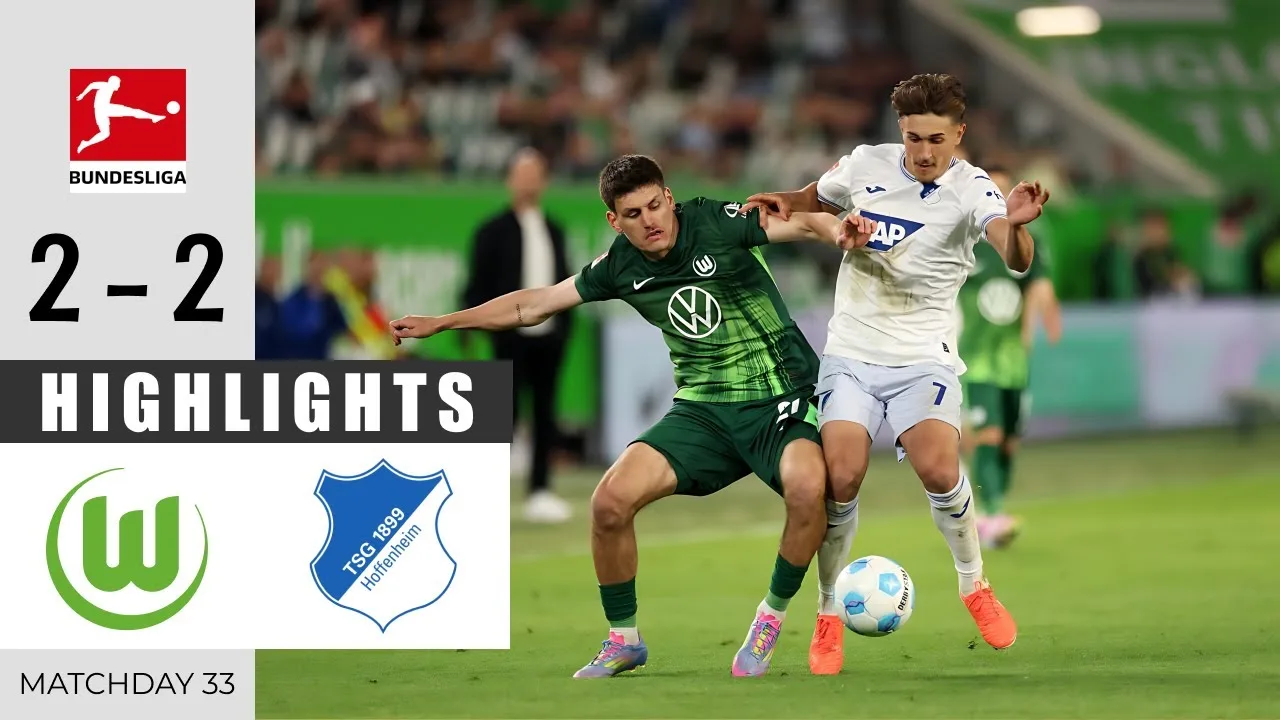 Wolfsburg contre Hoffenheim 2 – 2 | Faits saillants et objectifs | Bundesliga 2024/25