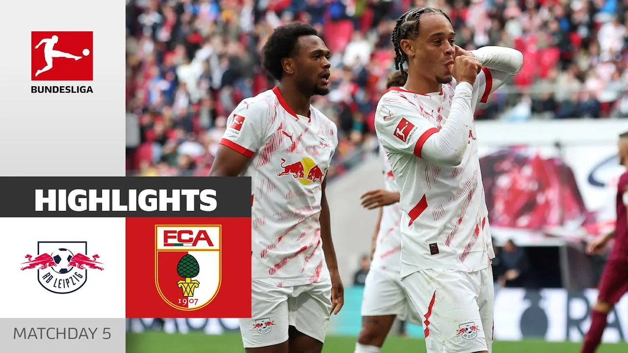 4-0! Démonstration de pouvoir! | RB LEIPZIG – FC AUGSBURG 4-0 | Faits saillants | Matchday 5 – 2024/25