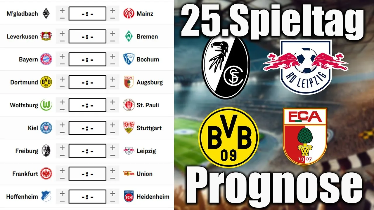 25th Match Day Bundesliga 24/25 Prévisions | Tous les jeux et conseils!