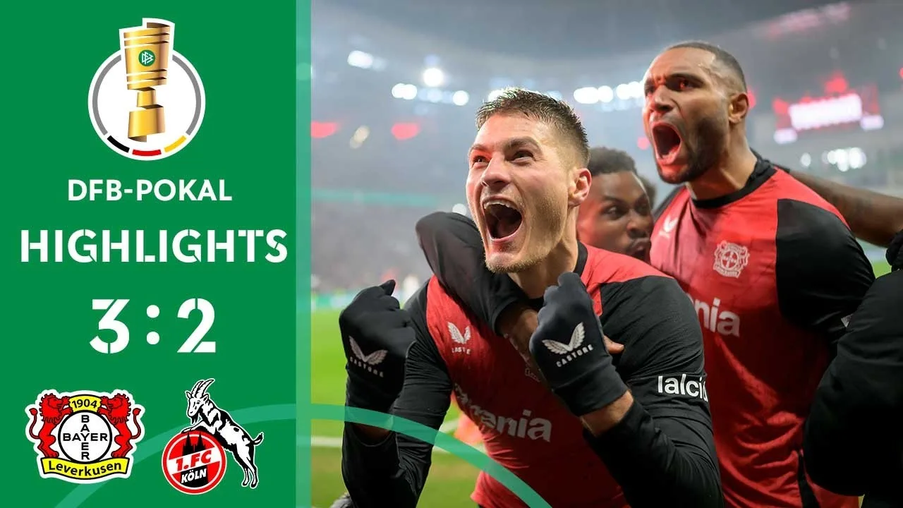 Drame d’heures supplémentaires en tasse de tasse | Bayer 04 Leverkusen Vs. 1. FC Köln 3-2 | HL | Quarte de finale DFB-Pocal