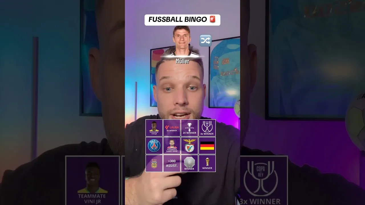 BINGO FOOTBALL 🚨 #fussballbingo #fußball #tictactoe #bundesliga #buli