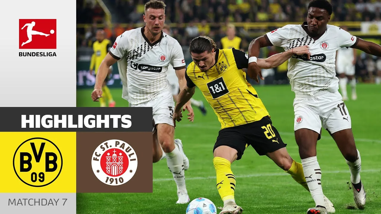 Pauli se bat, le BVB gagne | Borussia Dortmund – FC St. Pauli 2-1 | Faits saillants | MD7 – Bundesliga 24/25
