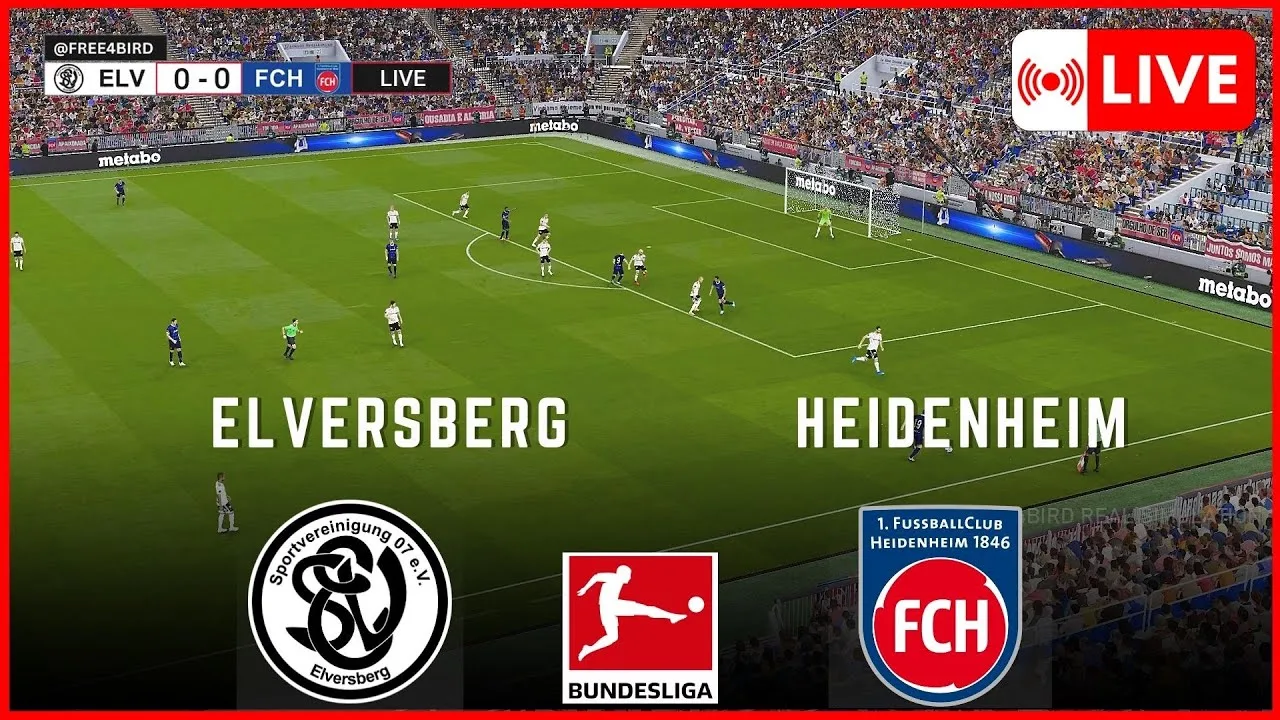 Elversberg contre Heidenheim Live | 🇩🇪 Bundesliga Relégation 2025 | Simulation de jeu et résultat en direct