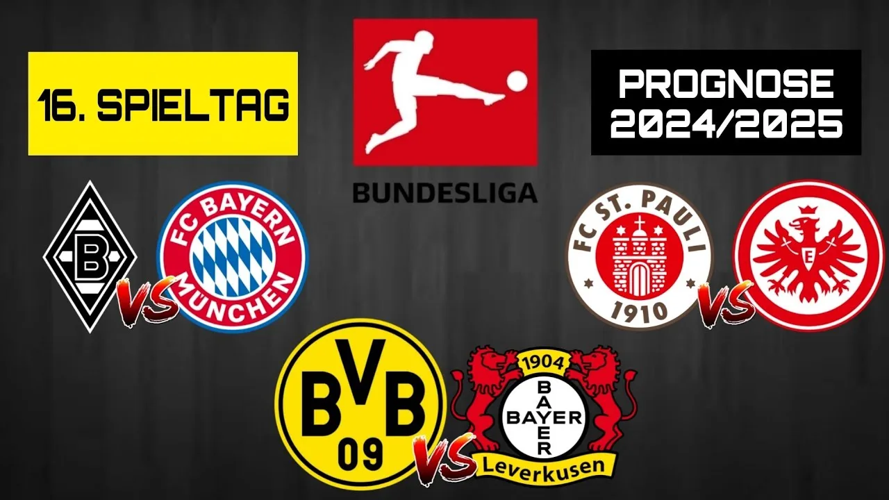 PRÉVISIONS DE LA 16ÈME JOURNÉE DE BUNDESLIGA 2024/2025 ! / Borussia Dortmund contre le Bayer Leverkusen