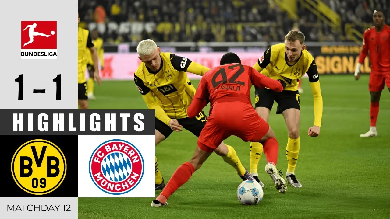 Dortmund contre Bayern Munich 1 – 1 | FAITS SAILLANTS | Bundesliga 2024/25