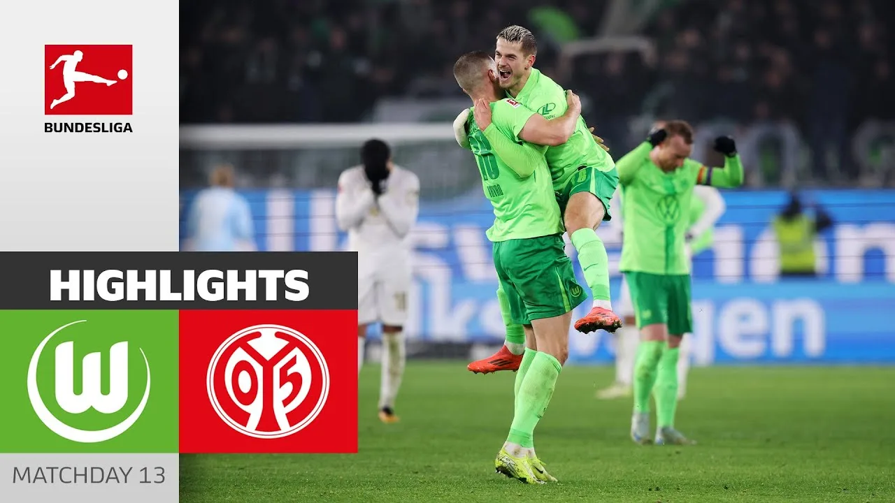 Des allers-retours sauvages avec 7 buts ! | Wolfsbourg – Mayence 05 4-3 | Faits saillants | MD13 – Bundesliga 24/25