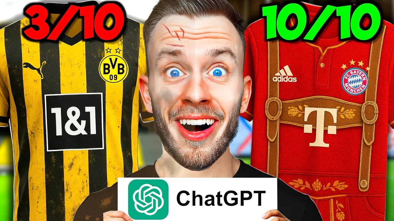 J’ai dirigé les maillots Bundesliga 2025/26 – mais KI a généré! 👀🚀 (trop sauvage !!)