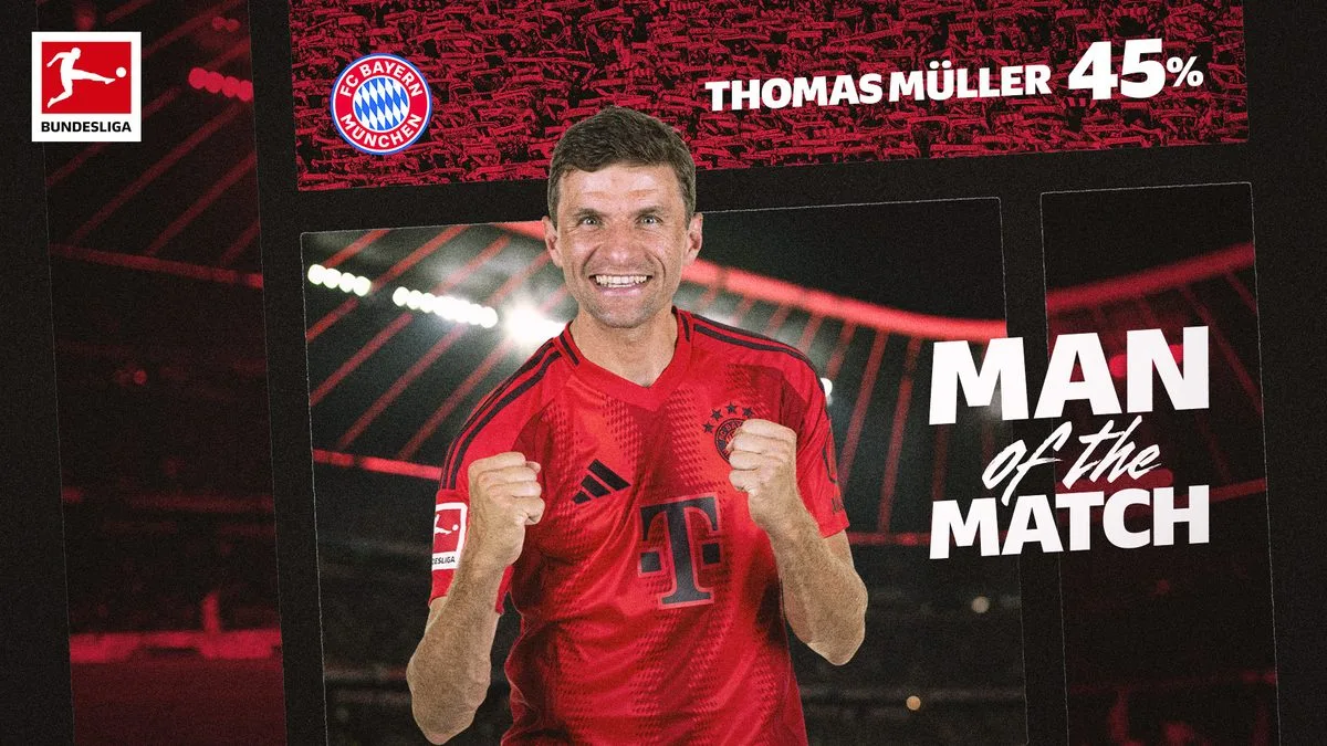 Thomas Müller de Bavaria Munich a voté l’homme classique du match!