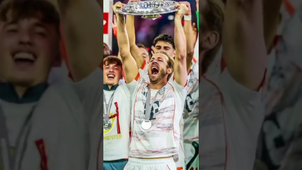 trofi pertama Kane dan trofi terakhir Muller #kane #müller #bayernmunchen #bundesliga #fyp