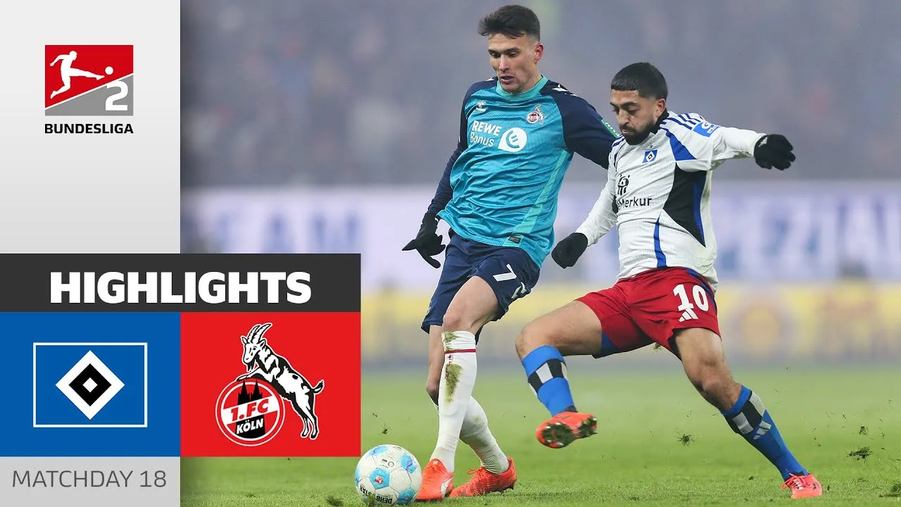 Hambourg de retour sur le dessus! | Hamburger SV – 1. FC Köln 1-0 | Faits saillants | Matchday 18 – Bundesliga 2