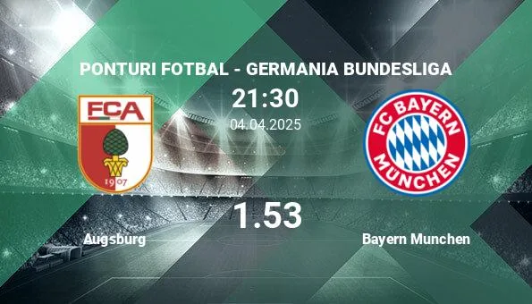 Augsbourg vs Bayern Munich, parie le football …
