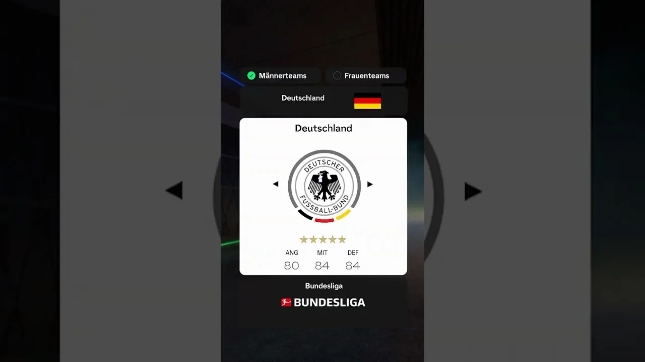 Équipe nationale allemande dans la Bundesliga I eafc 25