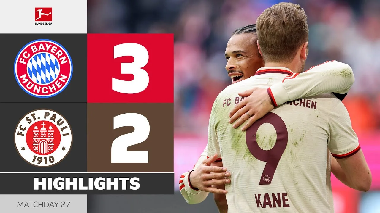 Sané-bracelet en victoire étroite! | FC Bayern – FC ST. Pauli | Faits saillants | MD27 – Bundesliga 2024/25